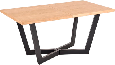 Обеденный стол Halmar Massive 2 160-250x90x77 (дуб натуральный/черный)