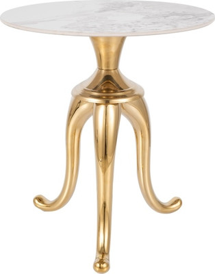 Журнальный столик Signal Snake 48x55 (белый/золотой)