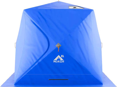 Палатка-баня MORZH Куб XL Light с внутренним тентом (синий)