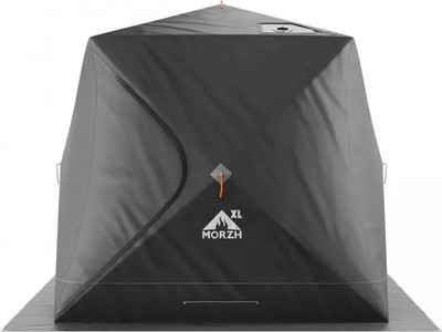 Палатка-баня MORZH Куб XL Light с внутренним тентом (черный)