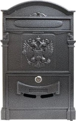 Почтовый ящик Аллюр Герб №4011 (серебристый)