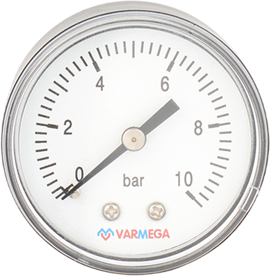 Манометр сантехнический Varmega Аксиальный 50мм 10 бар 1/4" / VMMT08-501002