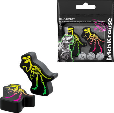 Набор ластиков Erich Krause Dino Hobby / 63530 (2шт)