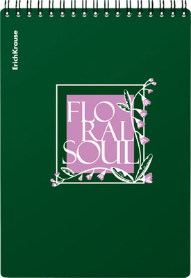 Блокнот Erich Krause Floral Soul А5 / 63426 (80л, клетка)
