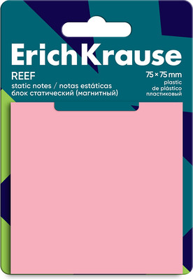 Блок для записей Erich Krause REEF магнитный / 63602 (50л, розовый)