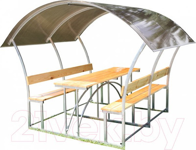 Беседка КомфортПром Астра 3м с покрытием / 1000000130 (тонированный)