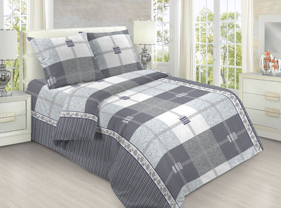 Комплект постельного белья Бояртекс № 0808/5 Серый 1.5 (бязь)