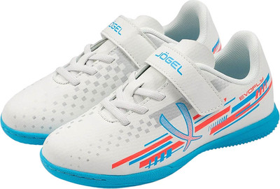 Бутсы футзальные Jogel Evofly IN Talant (р.32, белый/голубой)