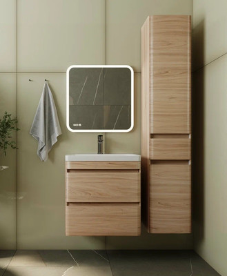 Зеркало Symbolite Атлантика 60x60 (с подсветкой и часами)