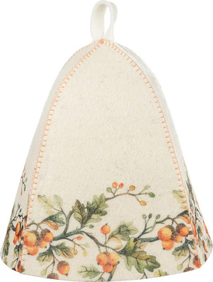 Шапка для бани Невский банщик Дубовый венок Б4946 (белый)