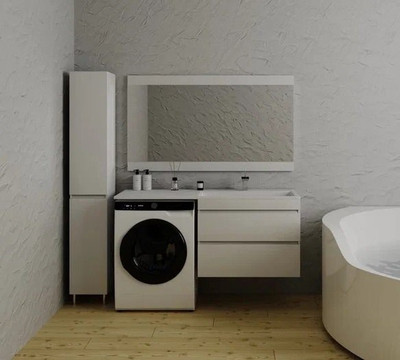 Зеркало Symbolite Даллас 140 Люкс (белый)