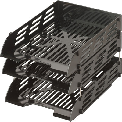 Набор лотков для бумаг Эсир 24с304 (3шт, черный)