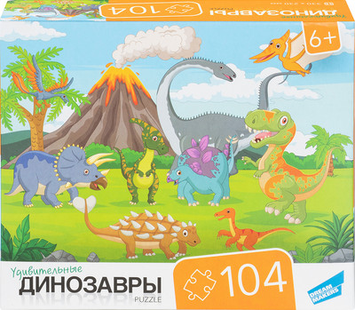 Пазл Dream Makers 104 Динозавры / RI1002C