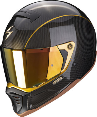 Мотошлем Scorpion Exo HX1 Carbon Se Solid (р. XL, карбон/черный/золотой)