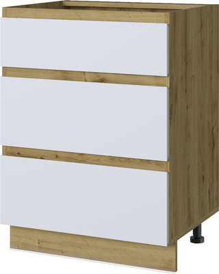 Шкаф-стол кухонный Anrex Set plus 3S/60 (дуб наварра/белый)