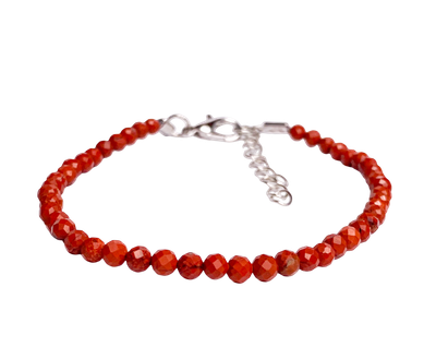 Браслет на ногу Wolves Яшма 5813 (р.21-26, красный)