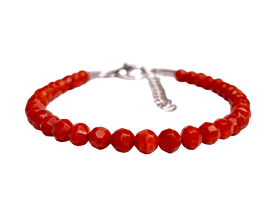 Браслет на ногу Wolves Коралл 5949 (р.21-26, красный)