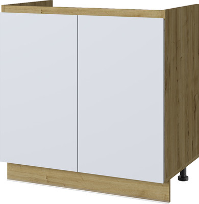 Шкаф под мойку Anrex Set plus 2D/80 (дуб наварра/белый)