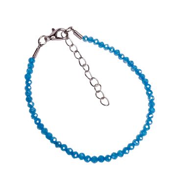 Браслет на ногу Wolves Циркон 5644 (р.23-28, голубой)