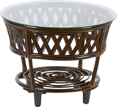 Кофейный столик садовый Мебель Солнца Рузвельт CBN круглый (темно-коричневый)