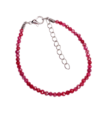 Браслет на ногу Wolves Циркон 5746 (р.23-28, красный)