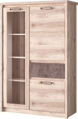 Шкаф с витриной Anrex Jazz 1V2D1S-1 (каштан найроби/оникс)