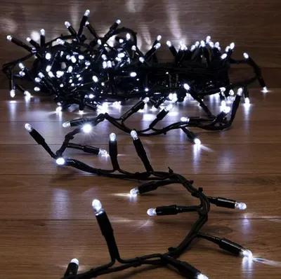 Светодиодная гирлянда Neon-Night Кластер 315-255 (10м, белый)