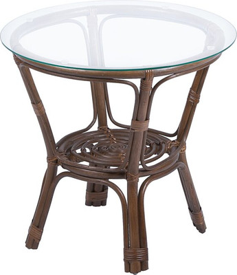 Кофейный столик садовый Мебель Солнца Багама 01/17 круглый (орех матовый)