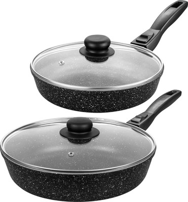 Набор сковородок Elan Gallery Гармония Вкуса / 120136+2 (черный мрамор)