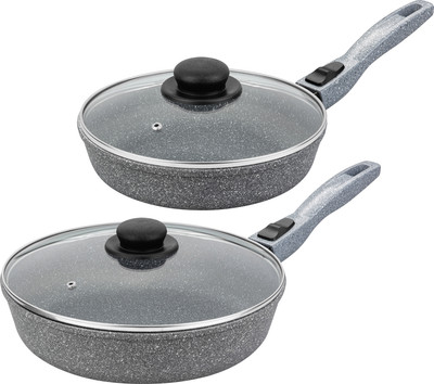 Набор сковородок Elan Gallery Гармония Вкуса / 120589+2 (серый мрамор)