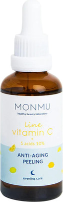 Пилинг для лица Monmu Омолаживающий 5 кислот 10% + витамин С (50мл)