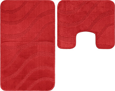 Набор ковриков для ванной и туалета Maximus Symphony 2586 (50x80/40x50, L.Red)