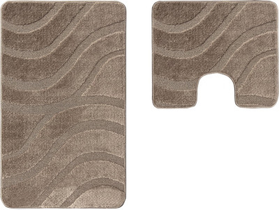 Набор ковриков для ванной и туалета Maximus Symphony 2599 (60x100/50x60, шоколад)