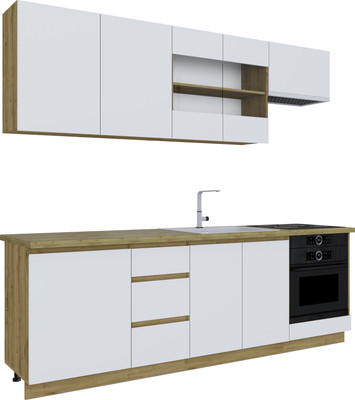 Кухонный гарнитур Anrex Set Plus-240 (дуб наварра/белый)