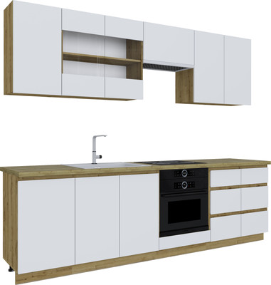 Кухонный гарнитур Anrex Set plus-260 (дуб наварра/белый)