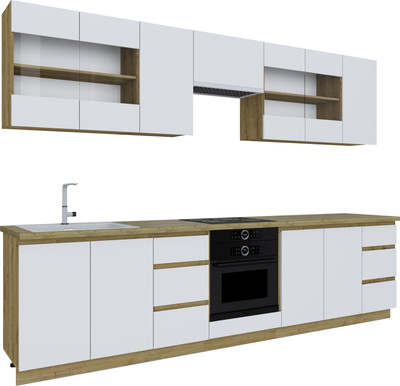 Кухонный гарнитур Anrex Set plus-300 (дуб наварра/белый)