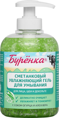Гель для умывания Лошадиная сила Буренка с соком Огурца и Алоэ Вера (300мл)