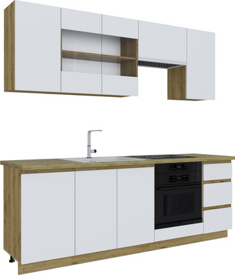 Кухонный гарнитур Anrex Set plus-220 (дуб наварра/белый)