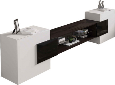 Тумба Woodville ТВ Лисмор 563526 (белый/черный глянец)