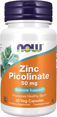 Минерал NOW Foods Zinc Picolinate 50mg (30капсул)