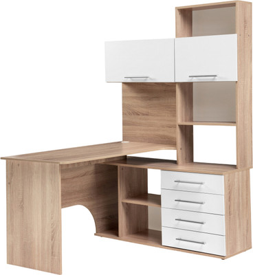 Стол-стеллаж Woodville КСТ-14.1П правый / 285122 (дуб сонома/белый)