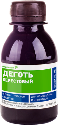 Антисептическое средство для животных Фармакс Ф Деготь берестовый (100мл)