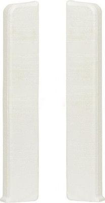 Заглушка для плинтуса LinePlast 100мм LB001 (2шт, белый с тиснением, флоупак)