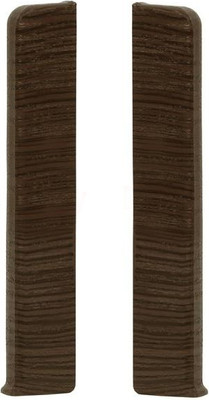 Заглушка для плинтуса LinePlast 100мм LB006 (2шт, тиковое дерево, флоупак)