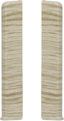 Заглушка для плинтуса LinePlast 100мм LB014 (2шт, павловния, флоупак)