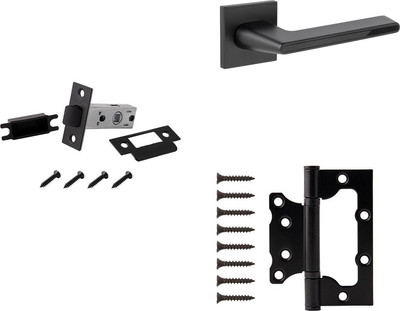 Комплект дверной фурнитуры Code Deco H-30118-A-BLM/B (матовый черный)