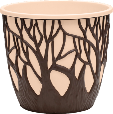 Кашпо La Decoro Форест / КШ-0981 (коричневый/пудровый)