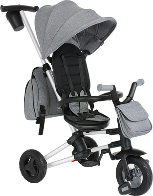 Трехколесный велосипед с ручкой QPlay Nova Plus / S700-17 (серый)