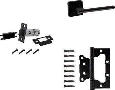 Комплект дверной фурнитуры Code Deco H-22105-A-BLM (матовый черный)