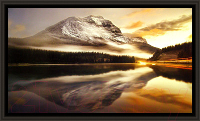 Картина Декарт Закат у горной реки 8Л1506 (в раме)